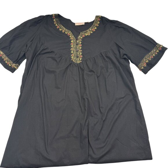 The Vermont Country Store 100% Cotton Embroidered/Beaded Dress Women's Size 2X - Picture 3 of 10